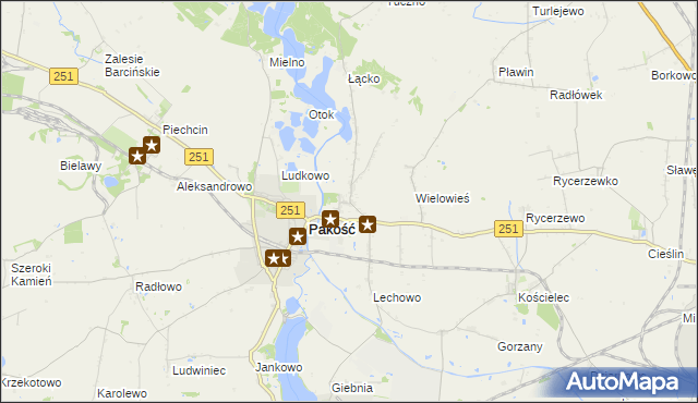 mapa Rybitwy gmina Pakość, Rybitwy gmina Pakość na mapie Targeo