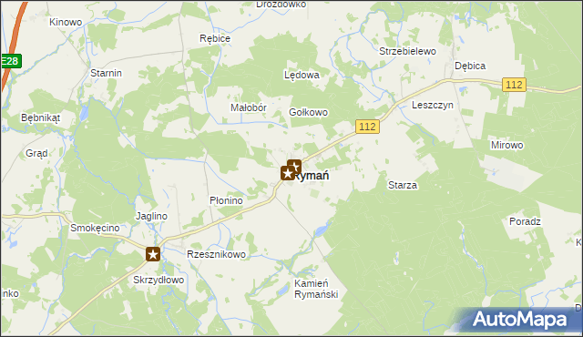 mapa Rymań, Rymań na mapie Targeo