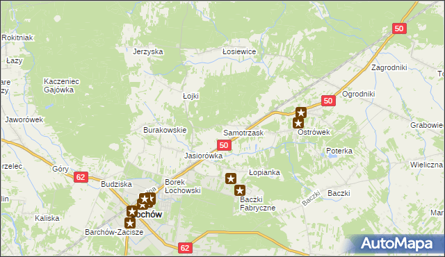 mapa Samotrzask, Samotrzask na mapie Targeo
