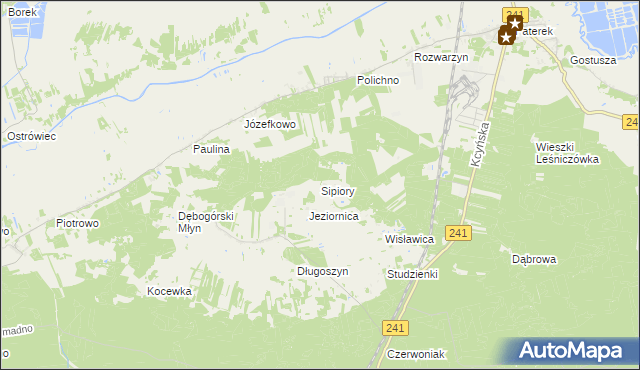 mapa Sipiory, Sipiory na mapie Targeo