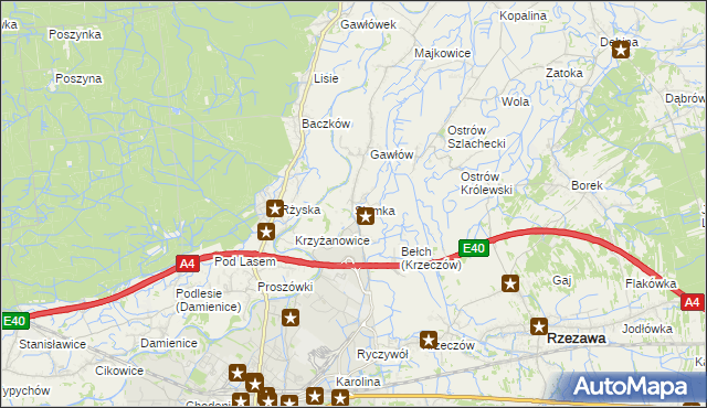 mapa Słomka, Słomka na mapie Targeo