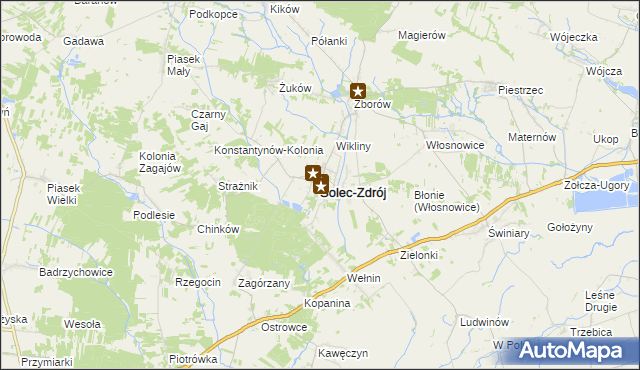 mapa Solec-Zdrój, Solec-Zdrój na mapie Targeo