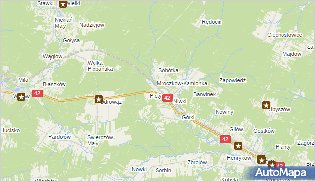 mapa Sołtyków gmina Bliżyn, Sołtyków gmina Bliżyn na mapie Targeo