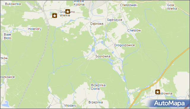 mapa Sosnówka gmina Twardogóra, Sosnówka gmina Twardogóra na mapie Targeo