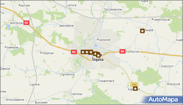 mapa Środa Śląska, Środa Śląska na mapie Targeo