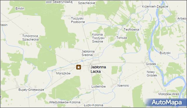 mapa Stara Jabłonna, Stara Jabłonna na mapie Targeo