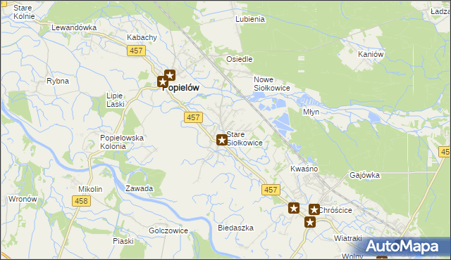 mapa Stare Siołkowice, Stare Siołkowice na mapie Targeo