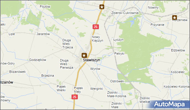 mapa Stary Kiączyn, Stary Kiączyn na mapie Targeo