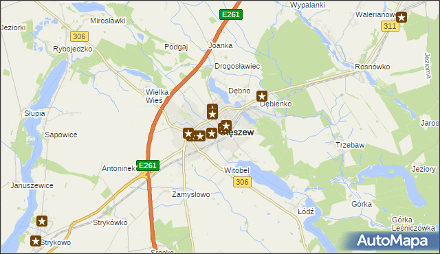 mapa Stęszew, Stęszew na mapie Targeo