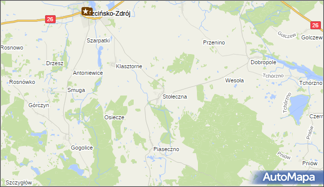 mapa Stołeczna, Stołeczna na mapie Targeo