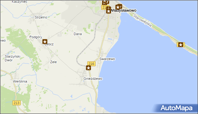 mapa Swarzewo, Swarzewo na mapie Targeo