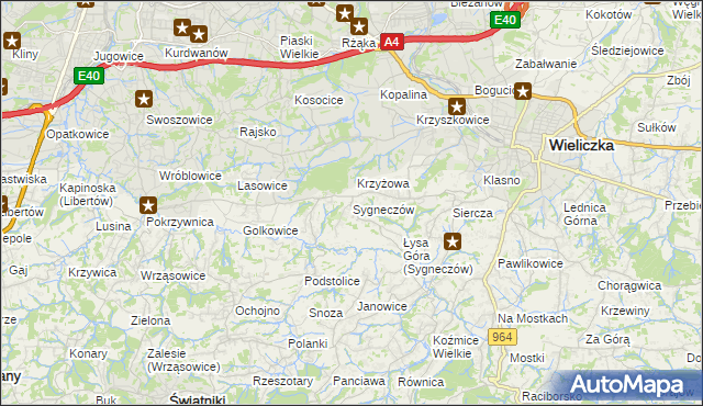 mapa Sygneczów, Sygneczów na mapie Targeo