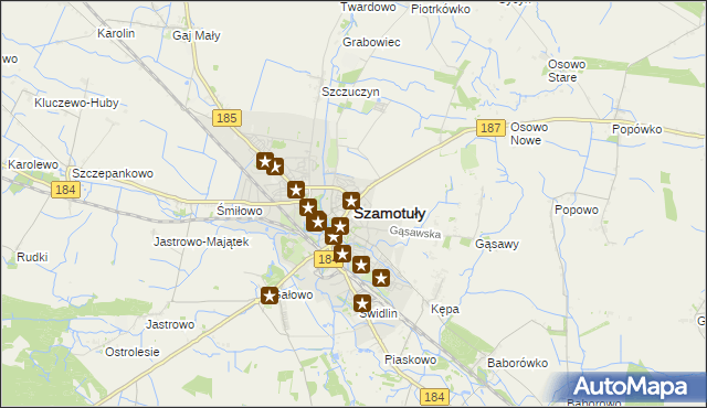 mapa Szamotuły, Szamotuły na mapie Targeo