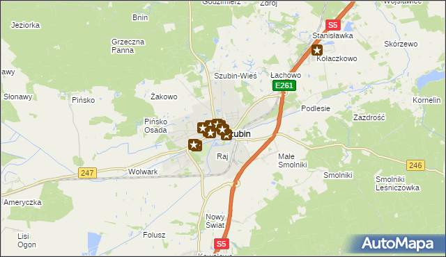 mapa Szubin, Szubin na mapie Targeo