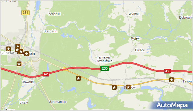 mapa Tarnawa Rzepińska, Tarnawa Rzepińska na mapie Targeo