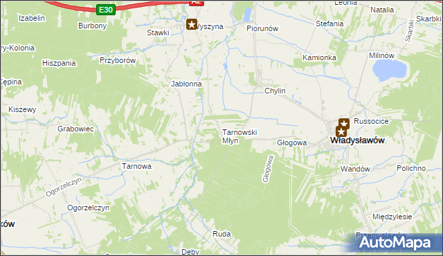 mapa Tarnowski Młyn, Tarnowski Młyn na mapie Targeo