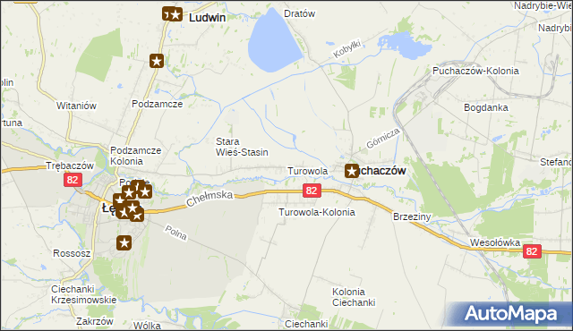 mapa Turowola, Turowola na mapie Targeo