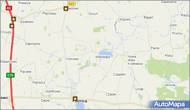 mapa Wieldządz, Wieldządz na mapie Targeo