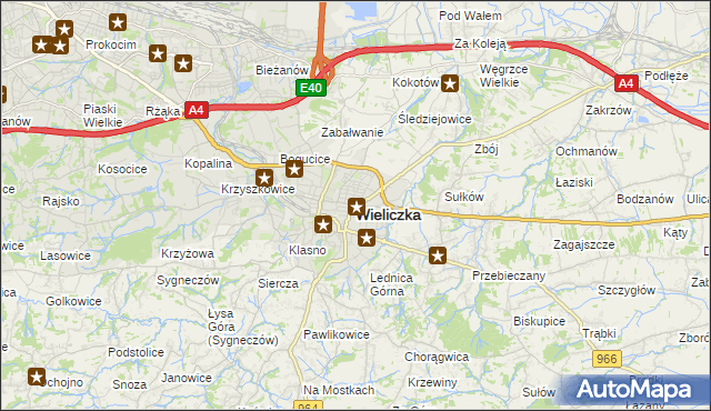 mapa Wieliczka, Wieliczka na mapie Targeo