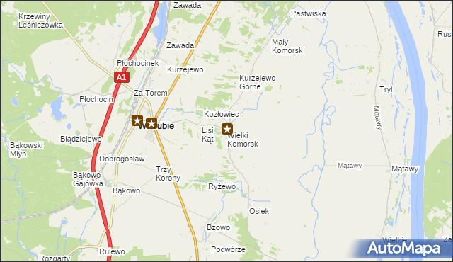 mapa Wielki Komorsk, Wielki Komorsk na mapie Targeo