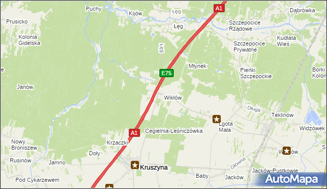 mapa Wikłów, Wikłów na mapie Targeo