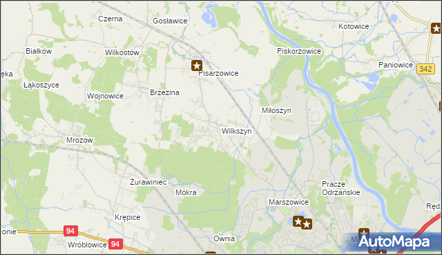 mapa Wilkszyn, Wilkszyn na mapie Targeo