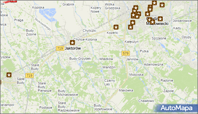 mapa Władków, Władków na mapie Targeo
