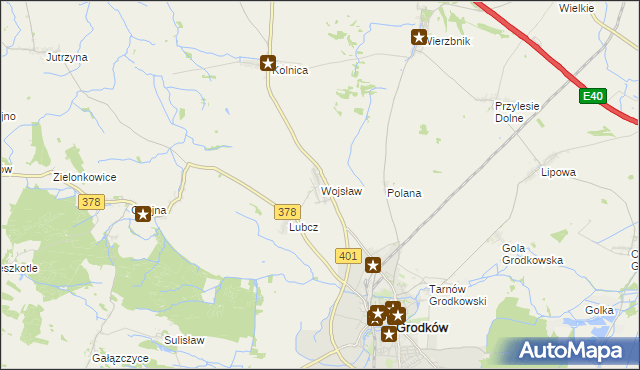 mapa Wojsław, Wojsław na mapie Targeo