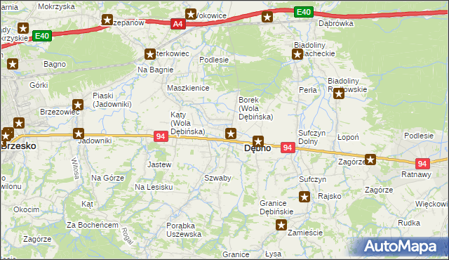 mapa Wola Dębińska, Wola Dębińska na mapie Targeo