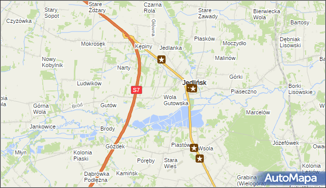 mapa Wola Gutowska, Wola Gutowska na mapie Targeo