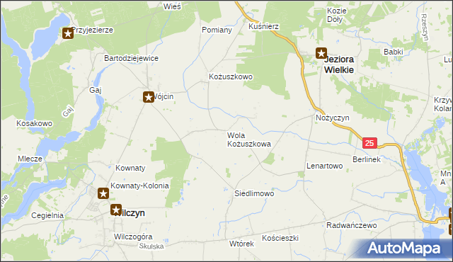 mapa Wola Kożuszkowa, Wola Kożuszkowa na mapie Targeo