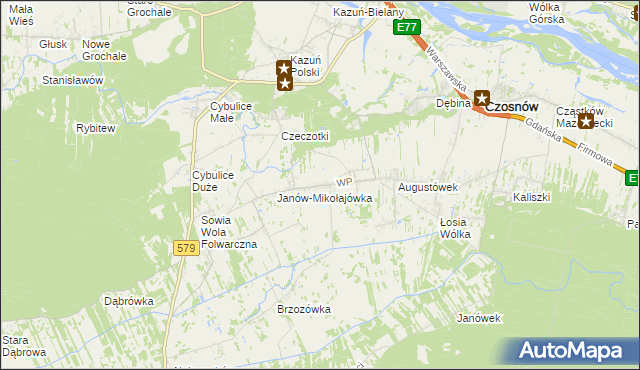 mapa Wólka Czosnowska, Wólka Czosnowska na mapie Targeo