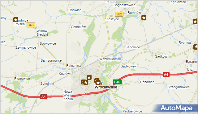 mapa Wszemiłowice, Wszemiłowice na mapie Targeo