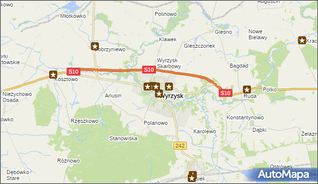 mapa Wyrzysk, Wyrzysk na mapie Targeo