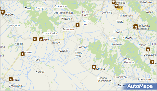 mapa Wzdów, Wzdów na mapie Targeo