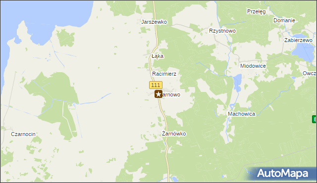 mapa Żarnowo gmina Stepnica, Żarnowo gmina Stepnica na mapie Targeo