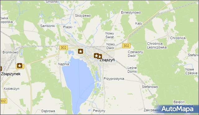 mapa Zbąszyń, Zbąszyń na mapie Targeo