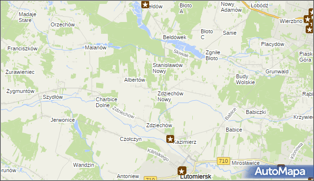 mapa Zdziechów Nowy, Zdziechów Nowy na mapie Targeo