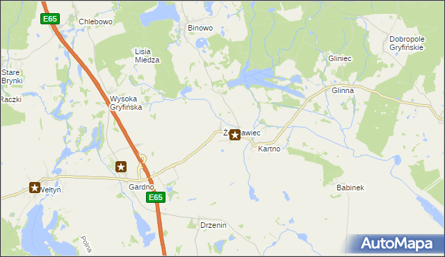 mapa Żelisławiec, Żelisławiec na mapie Targeo