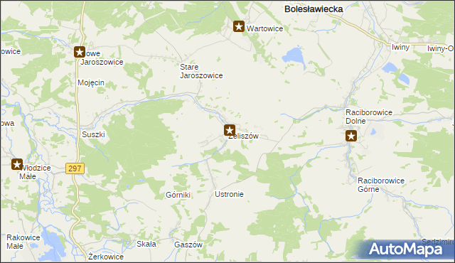 mapa Żeliszów, Żeliszów na mapie Targeo