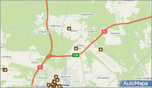 mapa Żółwia Błoć, Żółwia Błoć na mapie Targeo