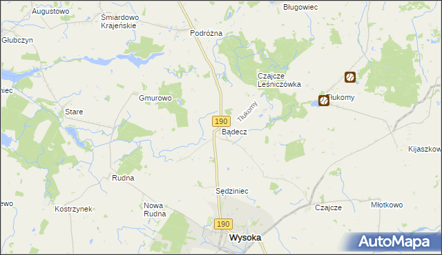 mapa Bądecz, Bądecz na mapie Targeo