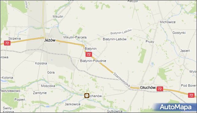 mapa Białynin-Podbór, Białynin-Podbór na mapie Targeo