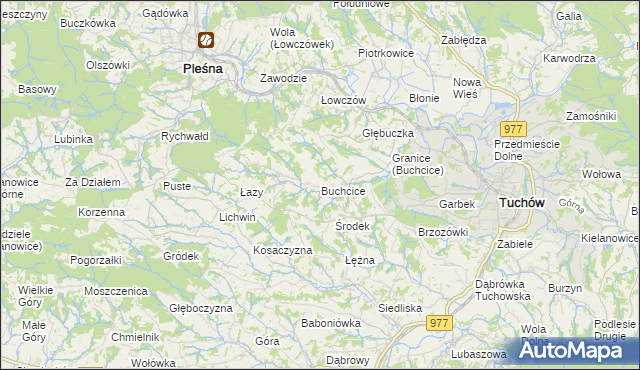 mapa Buchcice, Buchcice na mapie Targeo