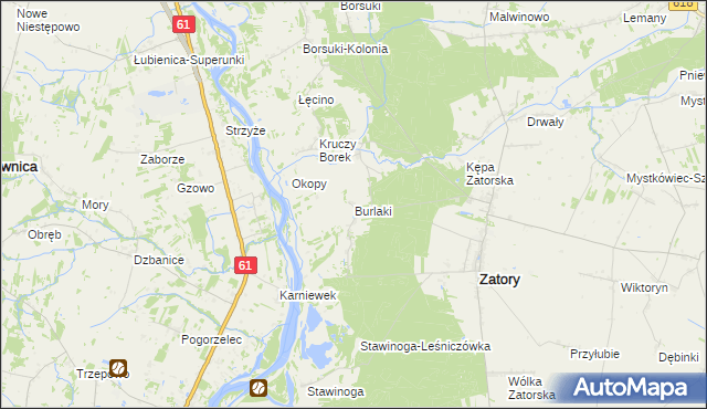 mapa Burlaki, Burlaki na mapie Targeo