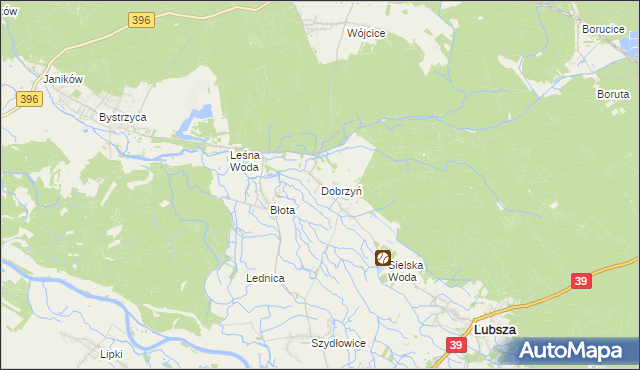 mapa Dobrzyń gmina Lubsza, Dobrzyń gmina Lubsza na mapie Targeo