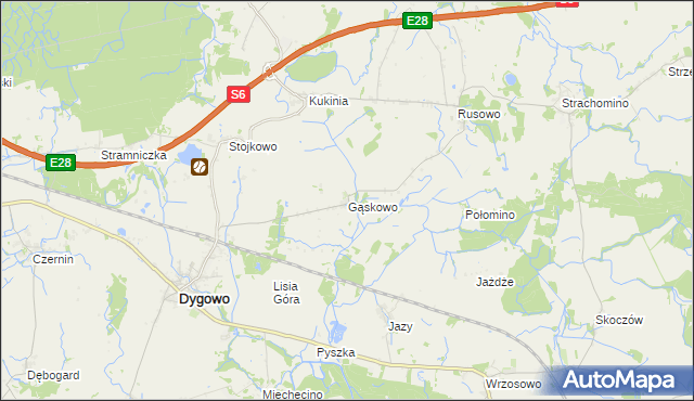 mapa Gąskowo, Gąskowo na mapie Targeo