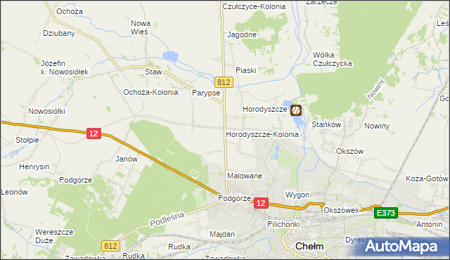 mapa Horodyszcze-Kolonia, Horodyszcze-Kolonia na mapie Targeo