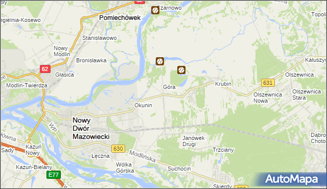 mapa Janówek Pierwszy, Janówek Pierwszy na mapie Targeo