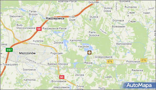 mapa Kaczków, Kaczków na mapie Targeo